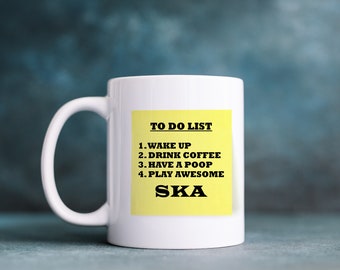 Sticky Note Ska Coffee Drinkers Mug Novelty Gift. Funny gift for friend or Family Humorous birthday or Secret Santa Gift present idea