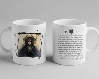 Taza de la diosa Hel de la mitología nórdica: un regalo vikingo original.