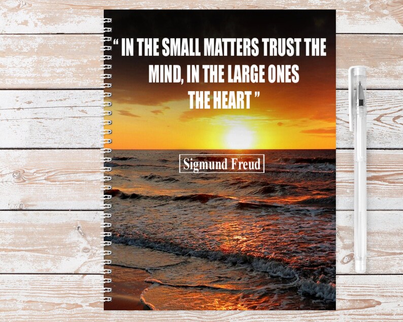 Inspirational Quote A5 notebook. Contains 60 sheets of lined or blank 100% recycled paper. Eco friendly. bio-degradable. Ideal gift image 1