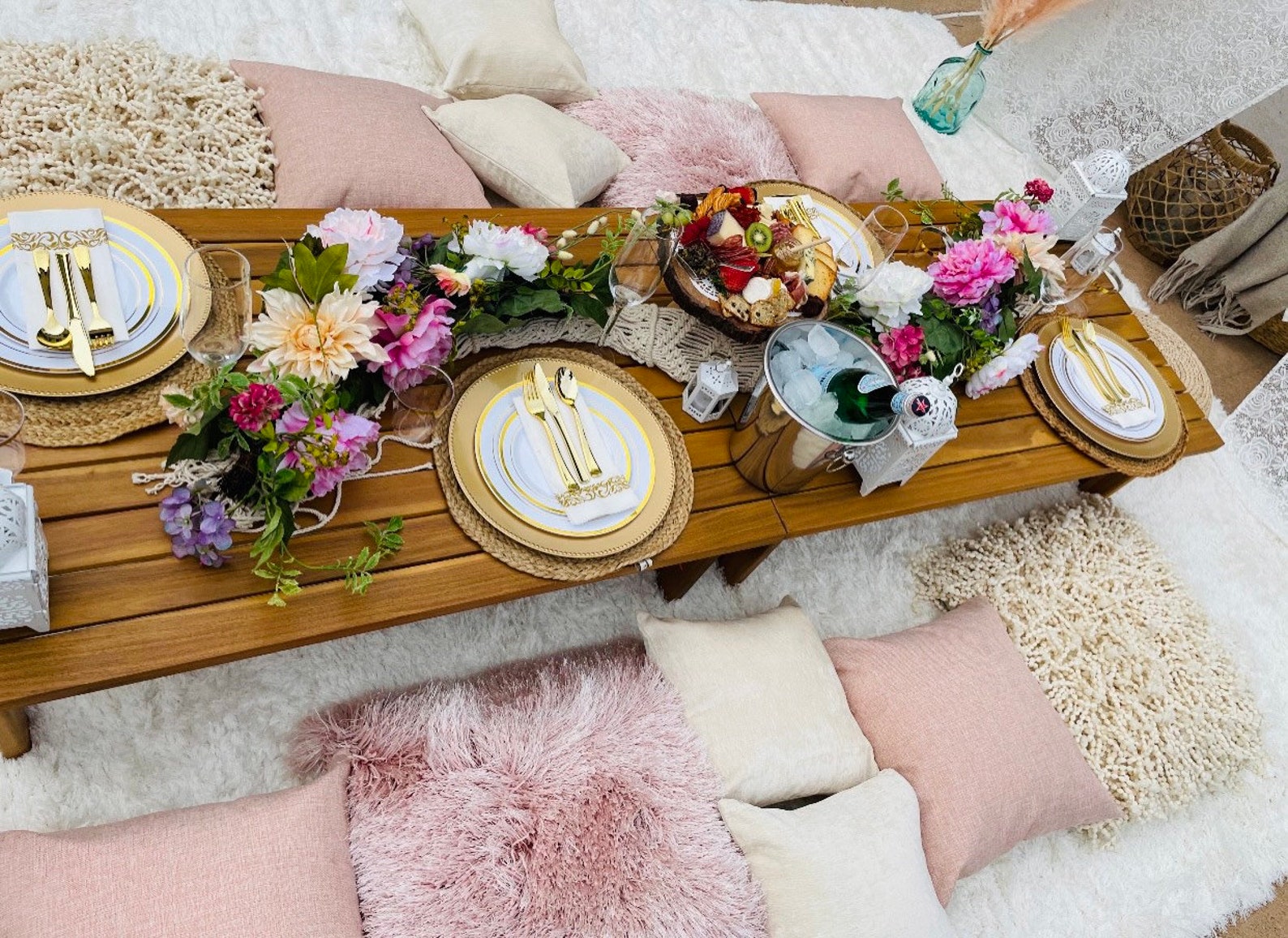 Complete Boho Picnic SetUp Boho Luxury Picnic SetUp Etsy