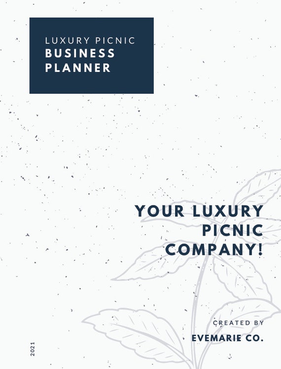Luxury Picnic Business Planner and Checklist Etsy