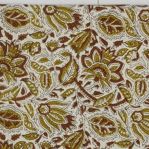 Beautiful Hand Block Printed Fabric, Cotton Fabric, Indian Fabric, fabric by yard, Block Printed Cotton womens clothing