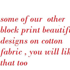 Beautiful Hand Block Printed Fabric, Cotton Fabric, Indian Fabric ...