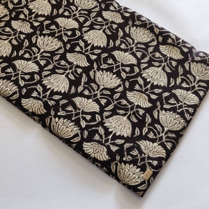 Beautiful Hand Block Printed Fabric, Cotton Fabric, Indian Fabric, fabric by yard, Block Printed Cotton womens clothing