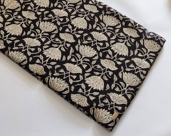 Beautiful Hand Block Printed Fabric, Cotton Fabric, Indian Fabric, fabric by yard, Block Printed Cotton womens clothing