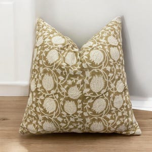 Neutral Block Print Throw Pillows, Decorative Cushion Covers, Linen Designer Pillow, Hand Blocked Cushion Cover |  Linen Pillow Cover