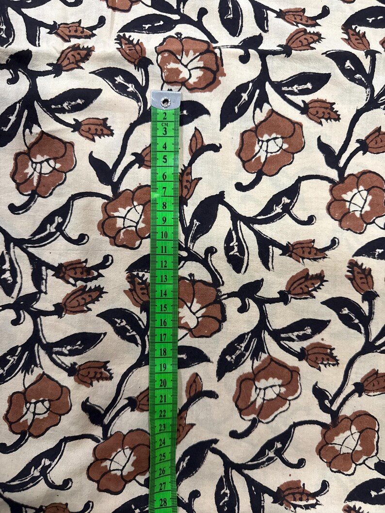 By The Yard Floral Print Fabric, Indigo Blue Fabric, Indian Fabric, Cotton Fabric, Dabu Print, Mud Block Print, Light Weight Soft Fab image 6