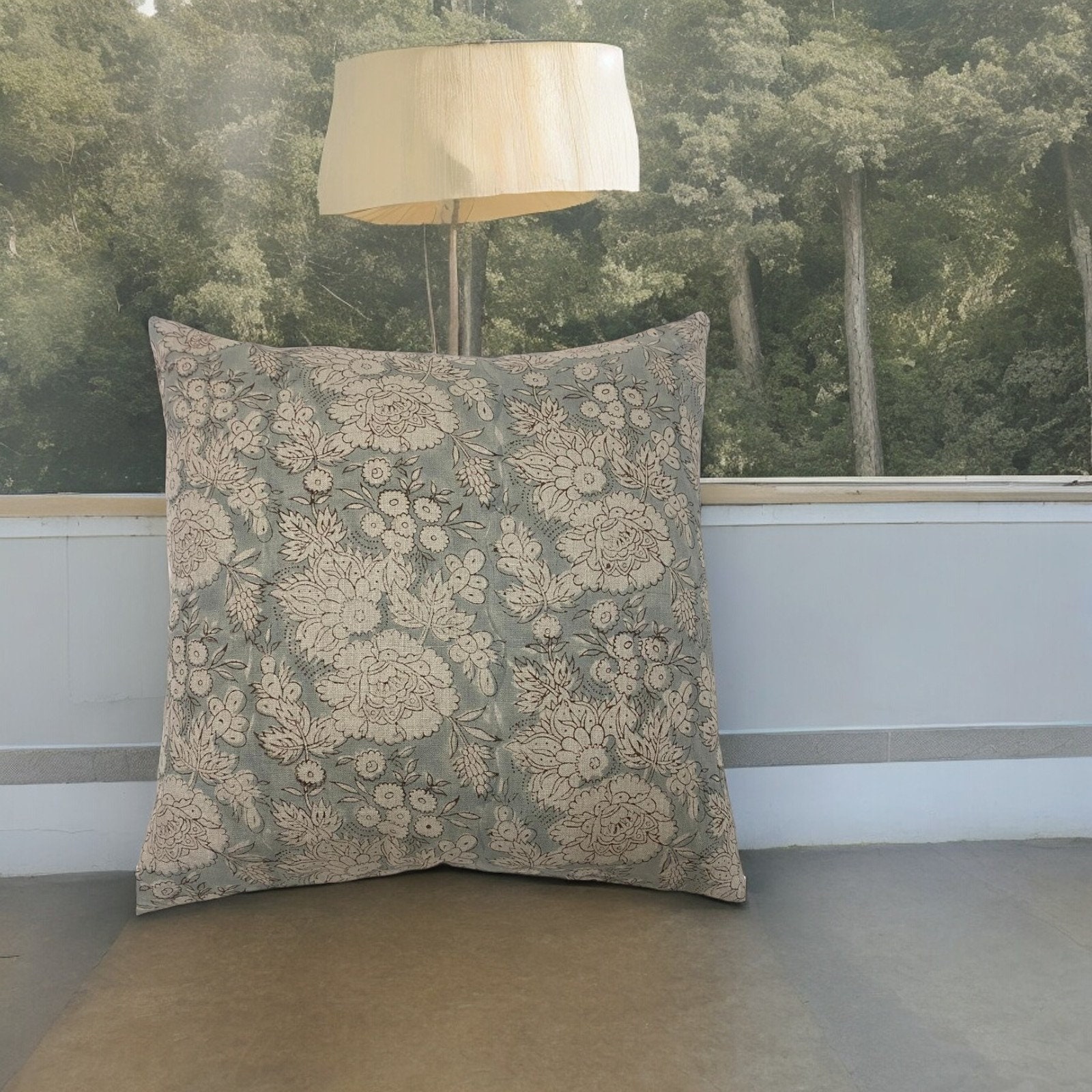 The Inspiring Home Nia Block Printed Throw Pillow main image 0