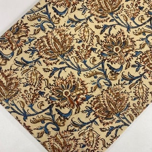 Beautiful Hand Block Printed Fabric, Cotton Fabric, Indian Fabric, fabric by yard, Block Printed Cotton womens clothing