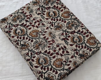 Beautiful Hand Block Printed Fabric, Cotton Fabric, Indian Fabric, fabric by yard, Block Printed Cotton womens clothing