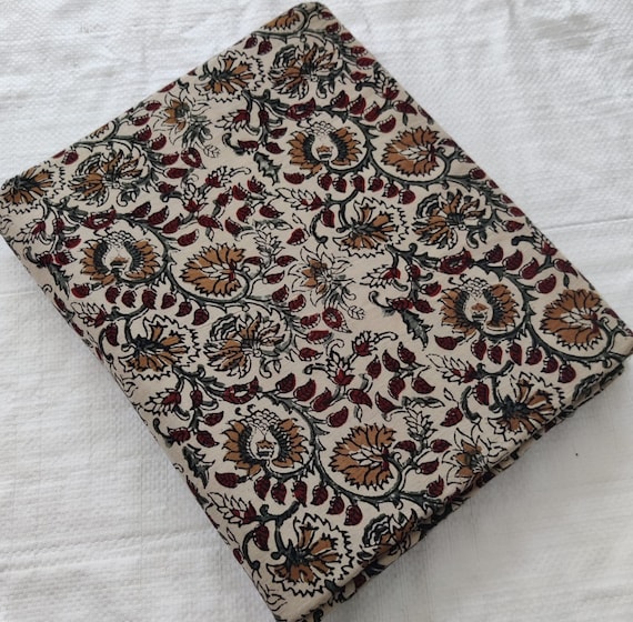 Beautiful Hand Block Printed Fabric, Cotton Fabric, Indian Fabric, fabric by yard, Block Printed Cotton womens clothing
