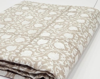 Beautiful Hand Block Printed Fabric, Cotton Fabric, Indian Fabric, fabric by yard, Block Printed Cotton womens clothing