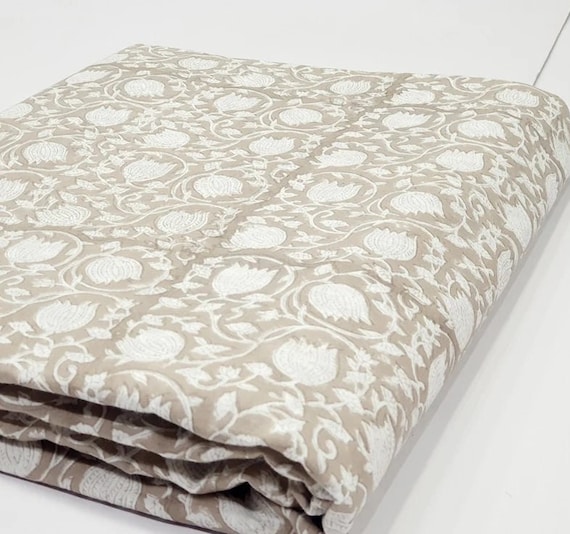 Beautiful Hand Block Printed Fabric, Cotton Fabric, Indian Fabric, fabric by yard, Block Printed Cotton womens clothing