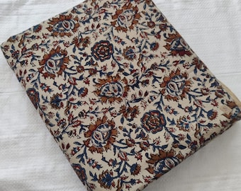 Beautiful Hand Block Printed Fabric, Cotton Fabric, Indian Fabric, fabric by yard, Block Printed Cotton womens clothing