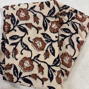 By The Yard Floral Print Fabric, Indigo Blue Fabric, Indian Fabric, Cotton Fabric, Dabu Print, Mud Block Print, Light Weight Soft Fab image 7