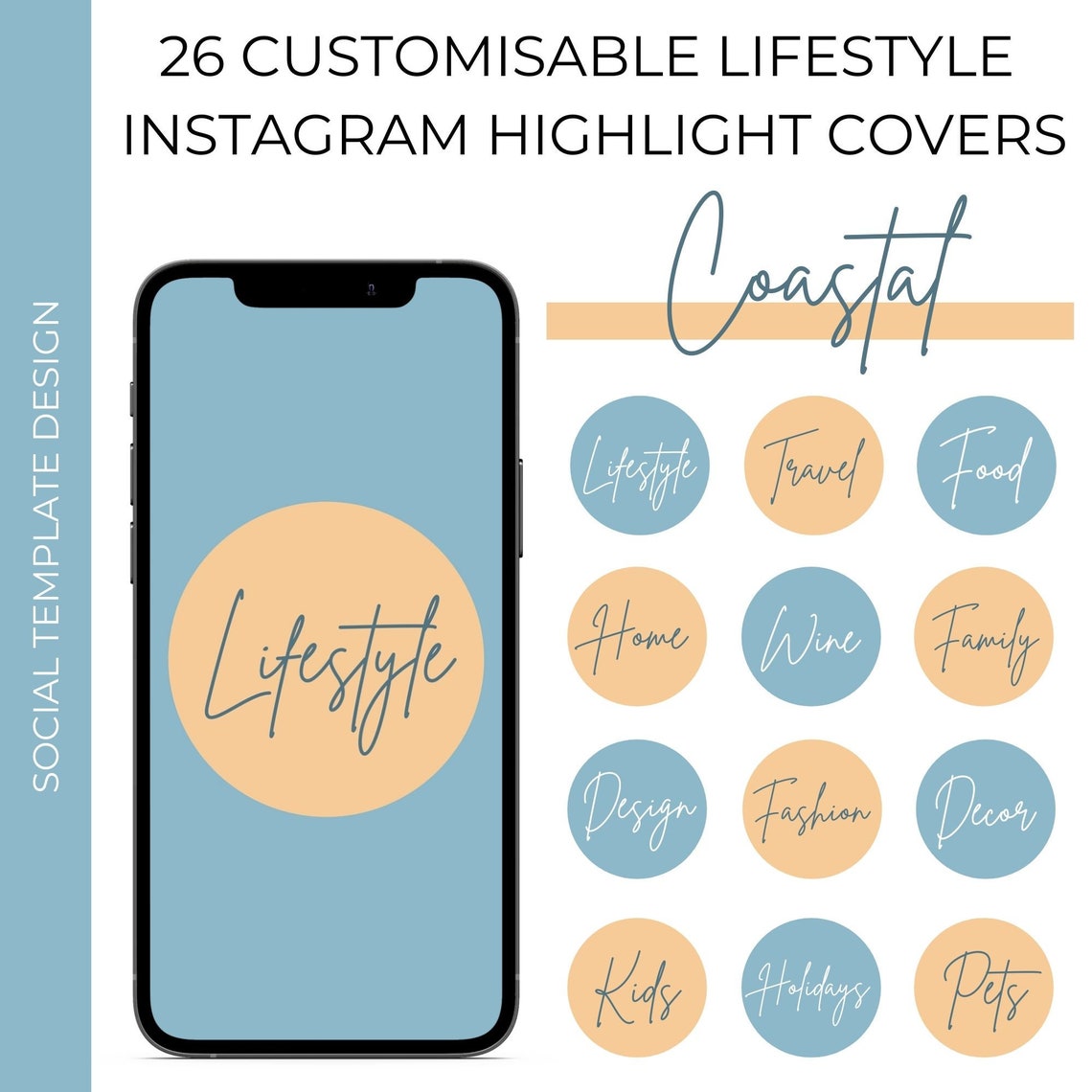 Lifestyle Instagram Story Highlight Cover Template | Etsy