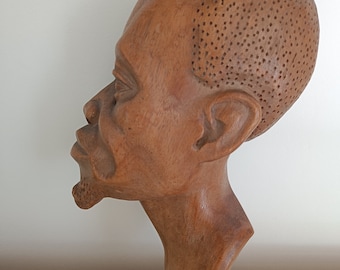 Hand-Carved Head - African Art