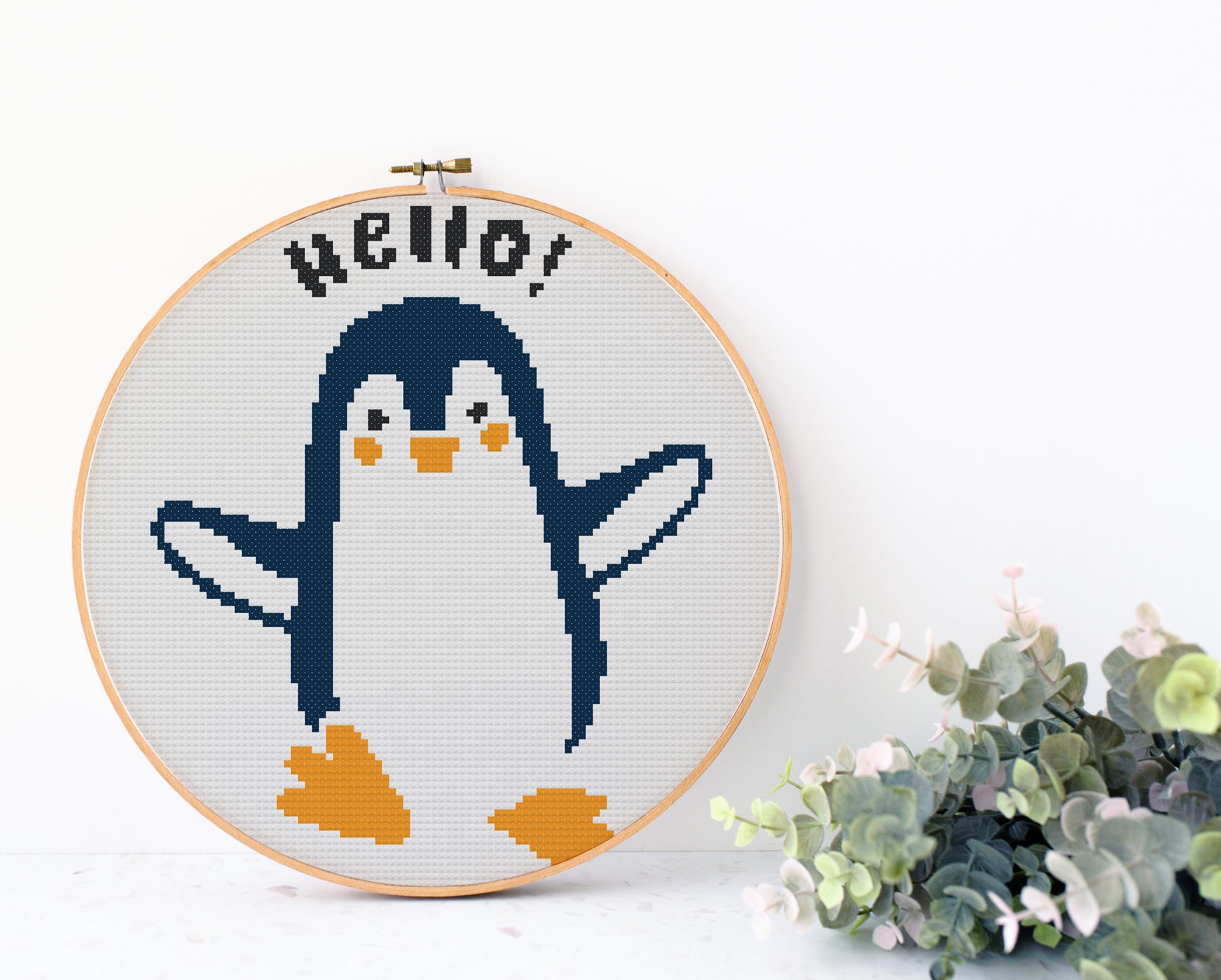 Baby Penguin Cross Stitch Pattern PDF instant download Etsy España