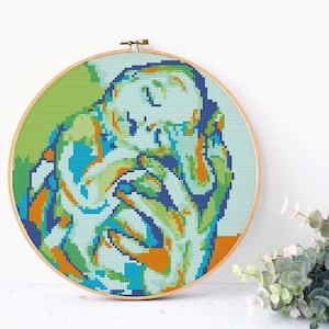 Baby held in hands Cross Stitch Pattern PDF instant download