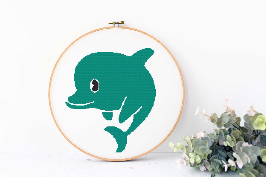 Dolphin Cross Stitch Pattern PDF Instant Download Etsy