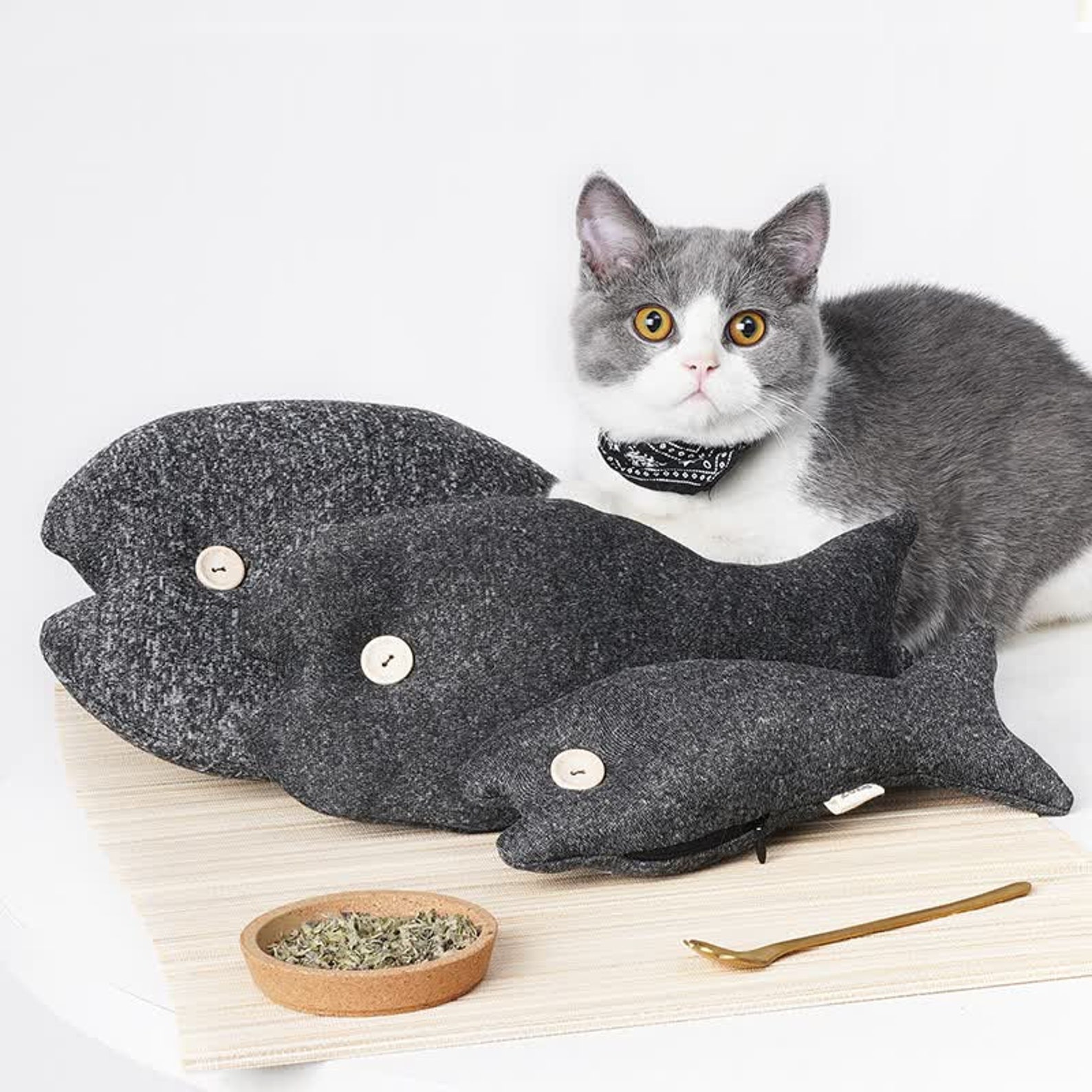 Handmade Fish Cat Toys Catnip Wool Knit Cat Toys Cat Lover Etsy