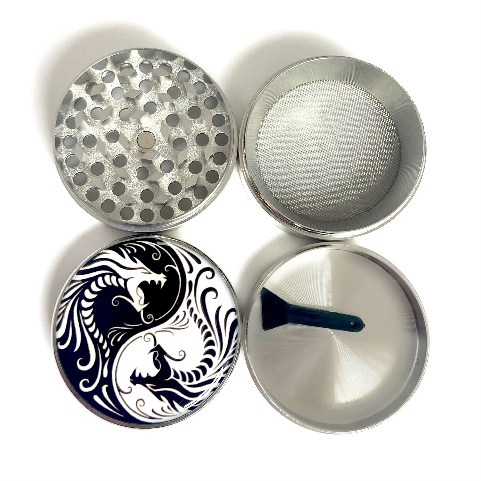 Yin Yang Dragon Herb Grinder 3 Chamber Grinder with Kief Etsy