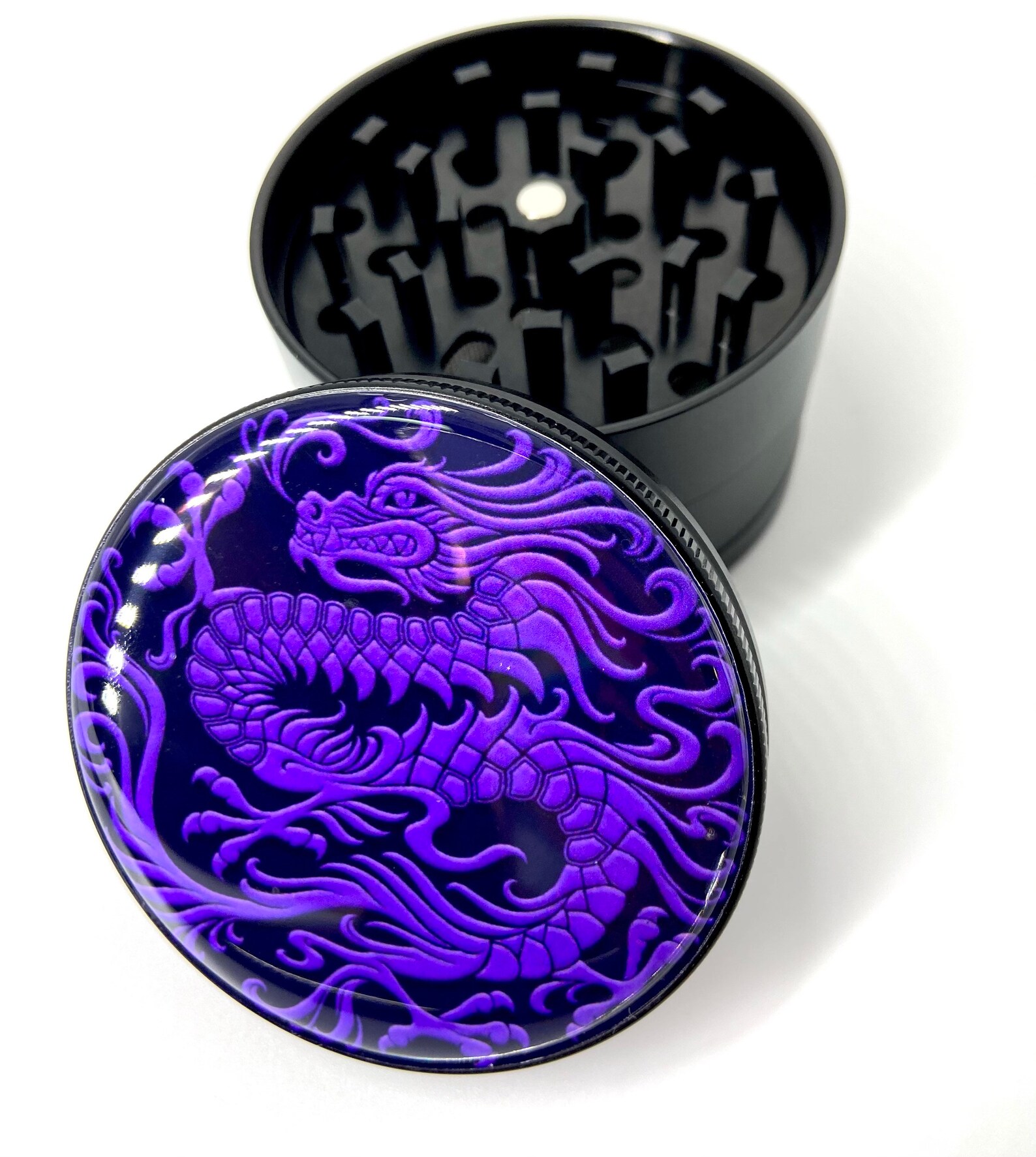 Purple Dragon Herb Grinder with Kief Catcher 4 Layer Weed Etsy