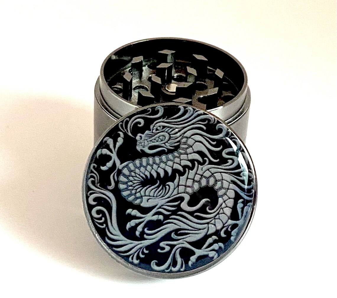 Dragon Herb Grinder with Kief Catcher Metal Weed Grinder with Etsy