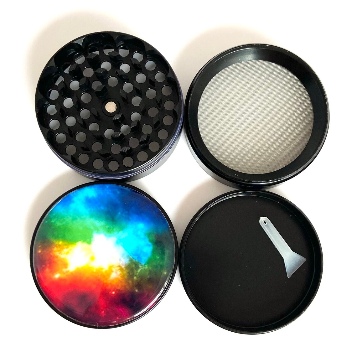 3 Chamber Herb Grinder with Kief Catcher Metal Weed Grinder Etsy