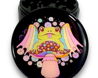 Winged Frog Grinder, Cute Herb Grinder, Fairy Toad Grinder