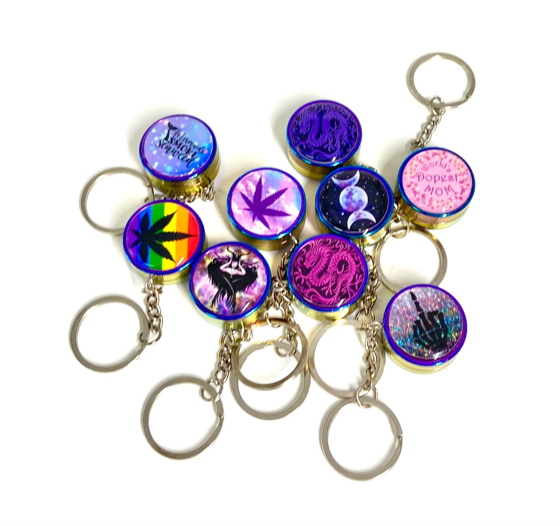 Grinder Keychain Metal Weed Grinder Gift for Stoner Pothead Etsy