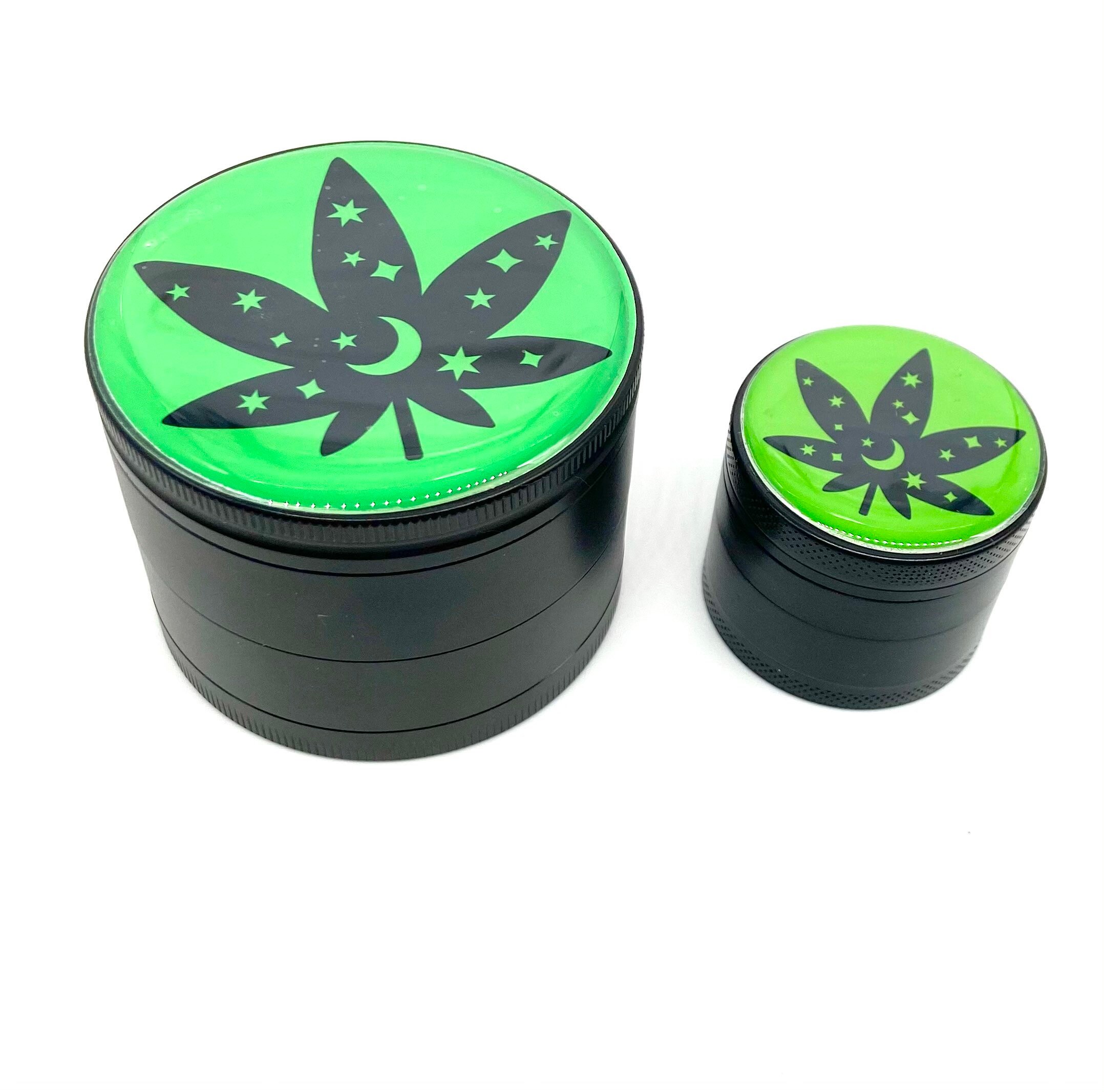 Green Herb Grinder with Kief Catcher Large Weed Grinder with Etsy