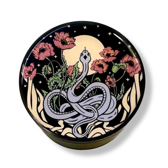 Serpent Moon Grinder, Snake Roses Grinder, Grinders for Herbs