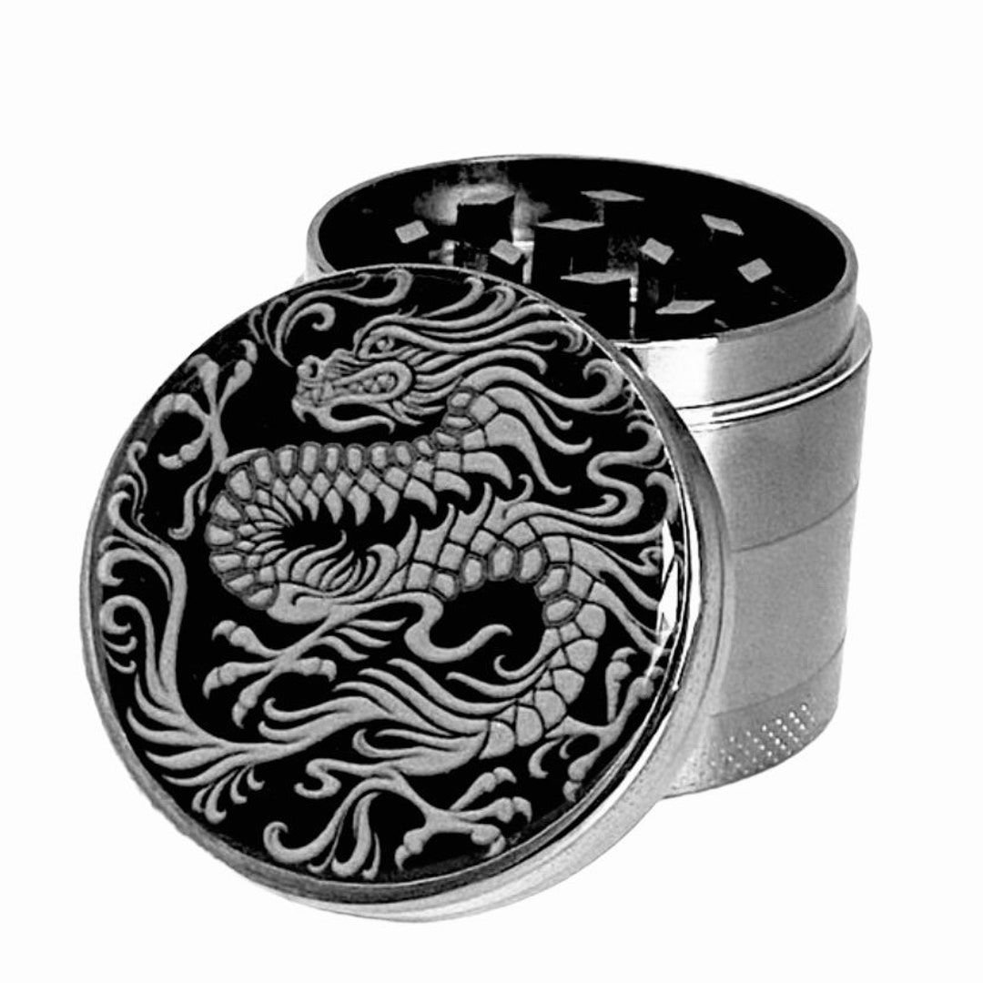 Dragon Herb Grinder With Kief Catcher Metal Weed Grinder With Etsy
