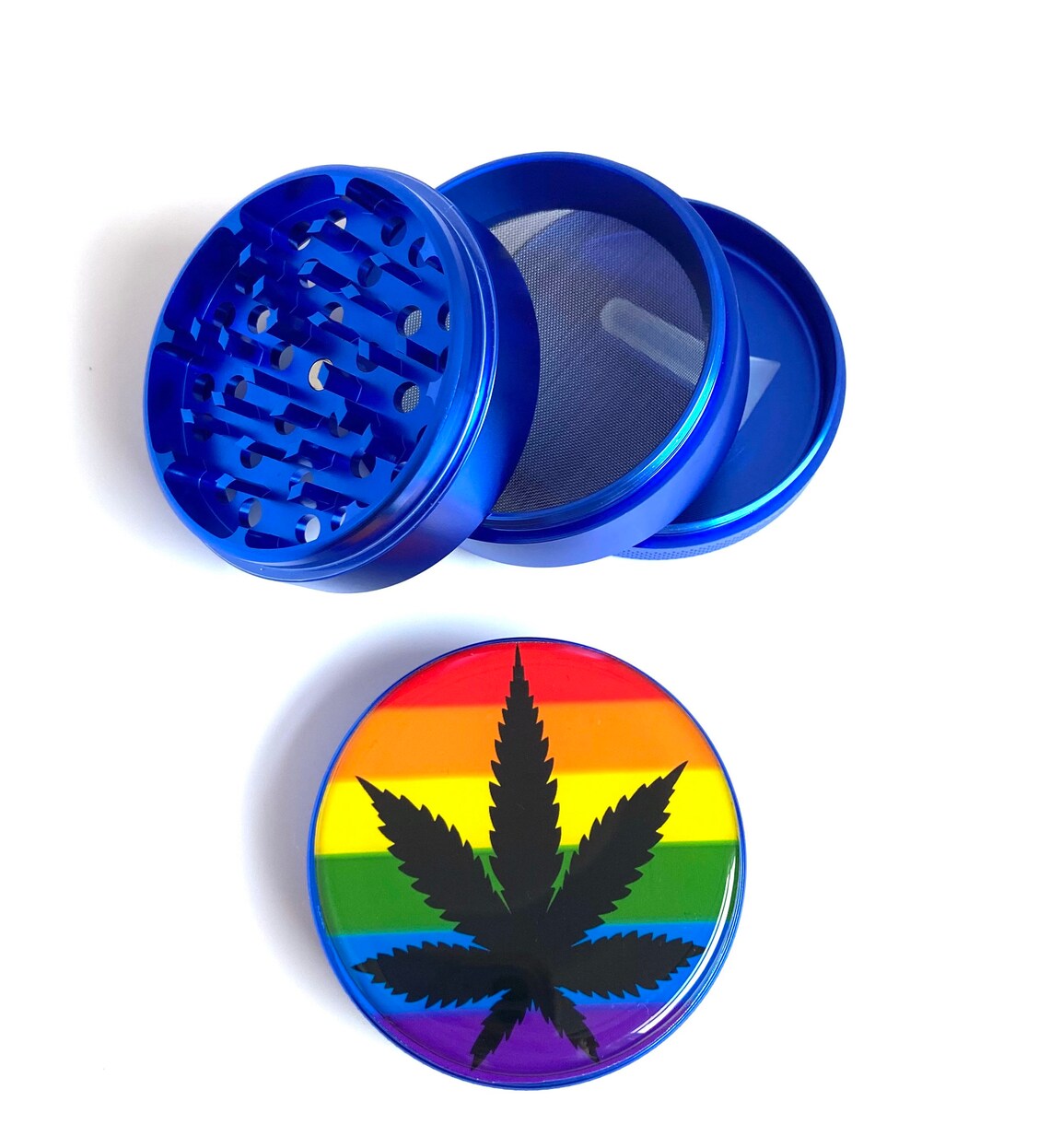 PRIDE Weed Grinder con Kief Catcher Rainbow Herb Grinder 4 Etsy