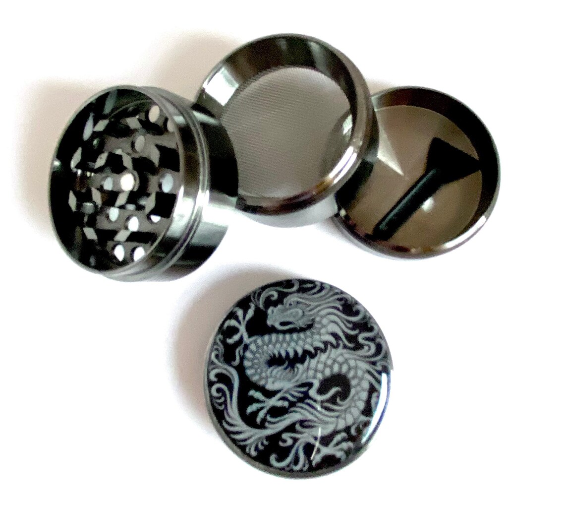 Dragon Herb Grinder with Kief Catcher Metal Weed Grinder with Etsy