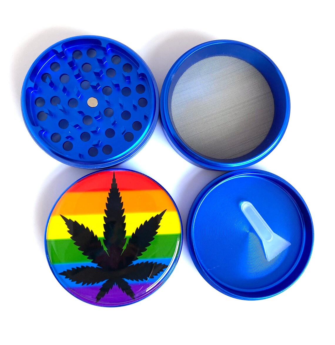 PRIDE Weed Grinder con Kief Catcher Rainbow Herb Grinder 4 Etsy