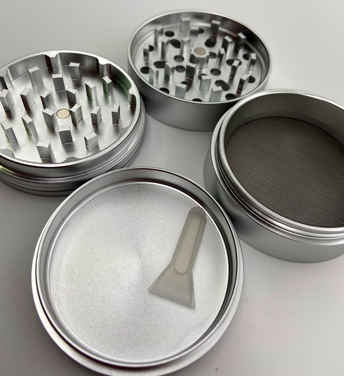 Herb Grinder with Kief Catcher 4 Layer Weed Grinder Large Etsy