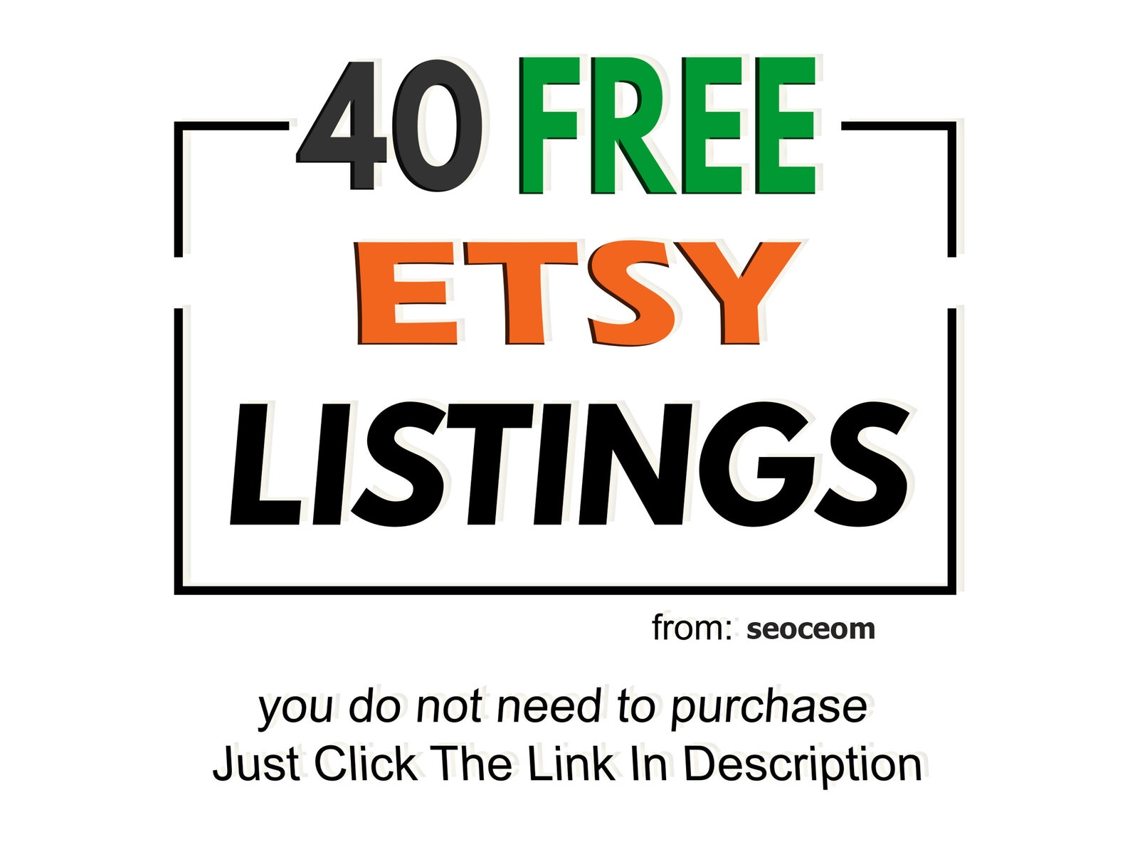New 40 Free Listings List for Free Use Code for New Etsy Etsy