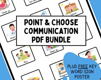 Point & Choose Communication Printable Bundle Visual Aid AAC Point and Choose Nonverbal help