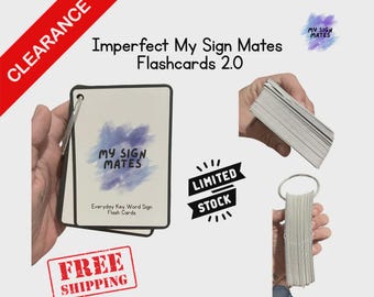 Clearance Stock – Transit Damaged (Fully Functional) My Sign Mates Flashcards Key Word Sign Teaching Resource AAC Communication Non-Verbal