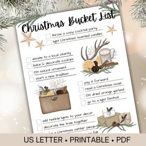 Christmas Bucket List Printable, Christmas Bucket List Ideas, Christmas Bucket List Ideas, Christmas Activity Planner, Holiday To-do List