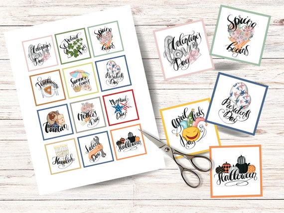 Printable Holiday Cards, Homeschool Calendar Cards, Pocket Chart, Classroom  Calendar, Kids Calendar for School - Etsy