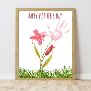 Mother&#39;s Day Handprint Templates, Mother&#39;s Day Crafts for Toddlers, Mother&#39;s Day Gifts from Kids, Daycare Activity for Mother&#39;s Day