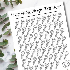 House Savings Tracker, Money Savings Challenge, Savings Goal Tracker, Mortgage Tracker, Savings Tracker PDF, Savings Plan