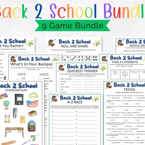 Jogos de volta às aulas para crianças, atividades para o primeiro dia de aula, jogos para quebrar o gelo na escola, jogo para conhecer você, caça ao tesouro em sala de aula