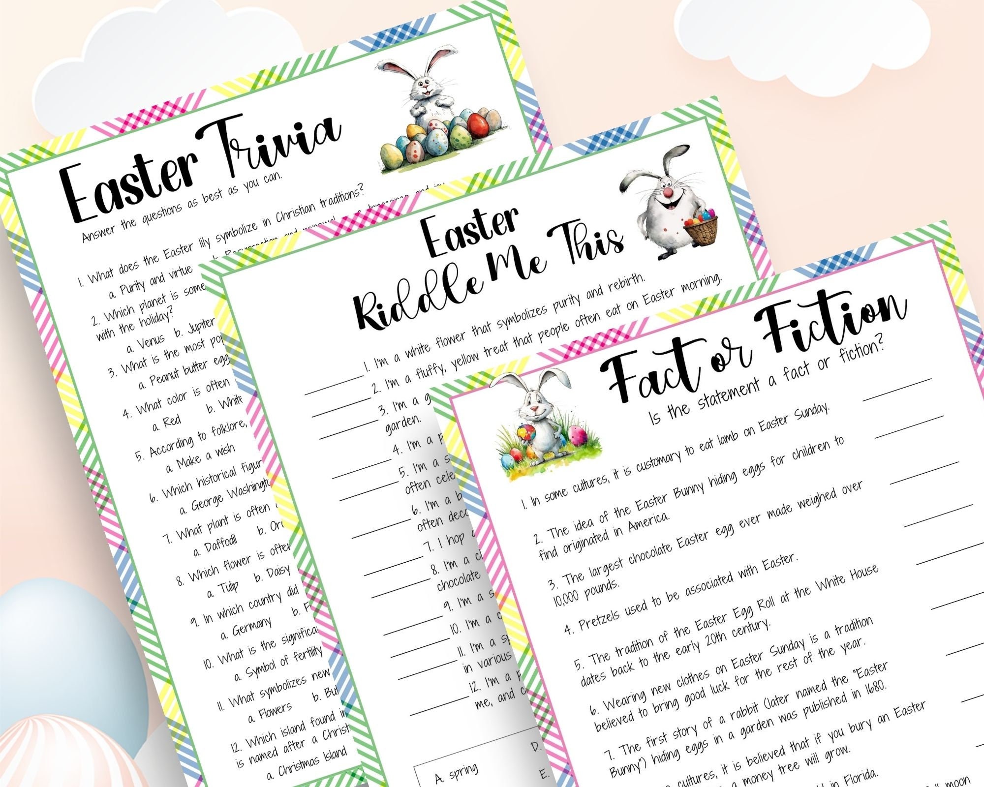 Easter Games Bundle, Easter Activities for Kids, Easter Activity ...