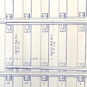 1941 Railroad Bangor Aroostook Split Switch Track Laying Blueprint F7 DWDD15