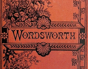 Wordsworth Poetical Works 1880s Victorian HC Book Illustrated Classic E64