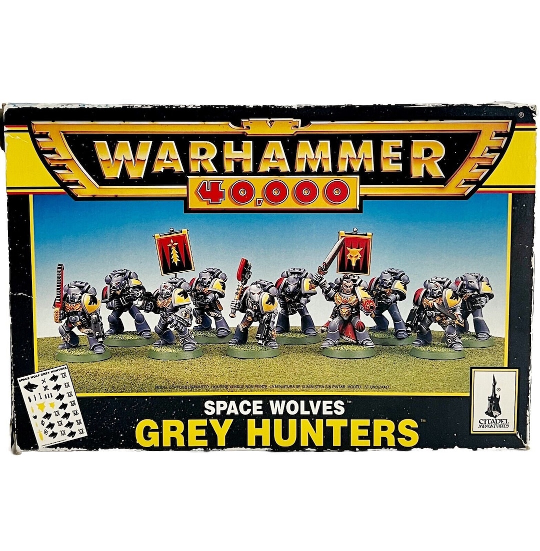 Warhammer 40K 1990s Space Wolves Grey Hunters W/ Box Metal 10 - Etsy